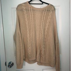 Tan Cable Knit Sweater